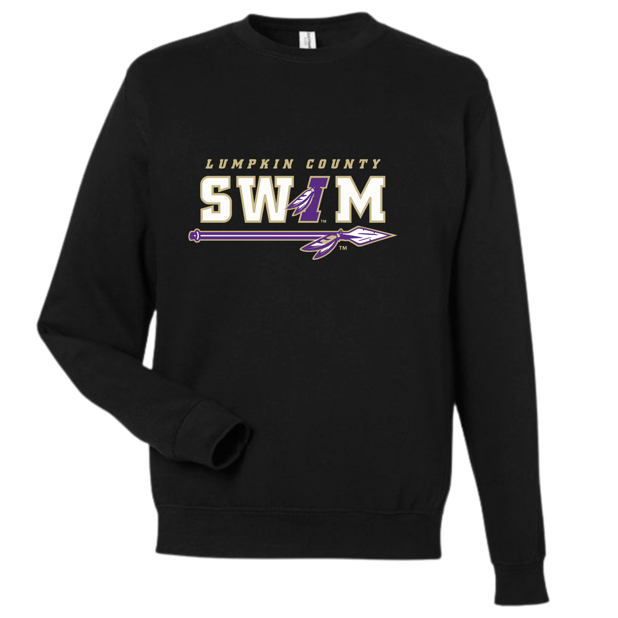 Medium Weight Unisex Crew Neck Sweatshirt (Customized) - Lumpkin County Swim Team
