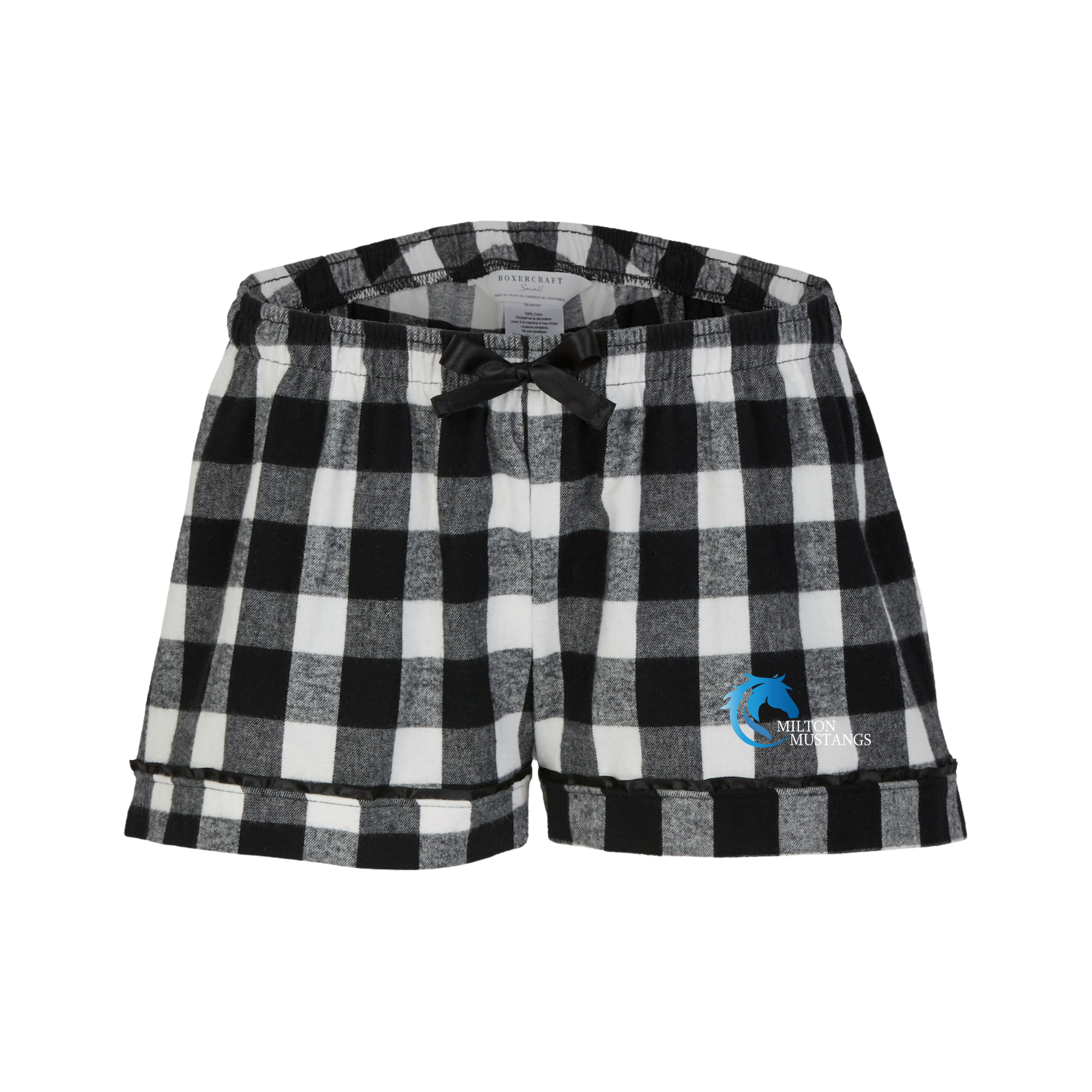 Boxercraft Women's Flannel Short (Customized) - Milton Mustangs