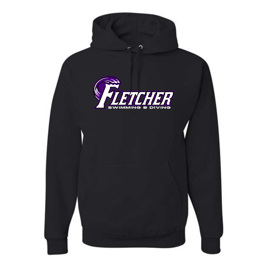 Medium Weight Unisex Hooded Sweatshirt (Customized) - Fletcher Swim and Dive