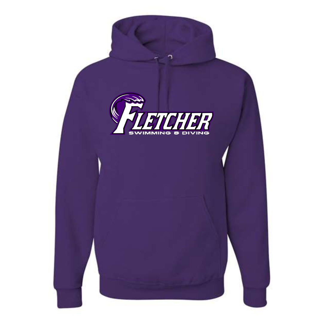 Medium Weight Unisex Hooded Sweatshirt (Customized) - Fletcher Swim and Dive