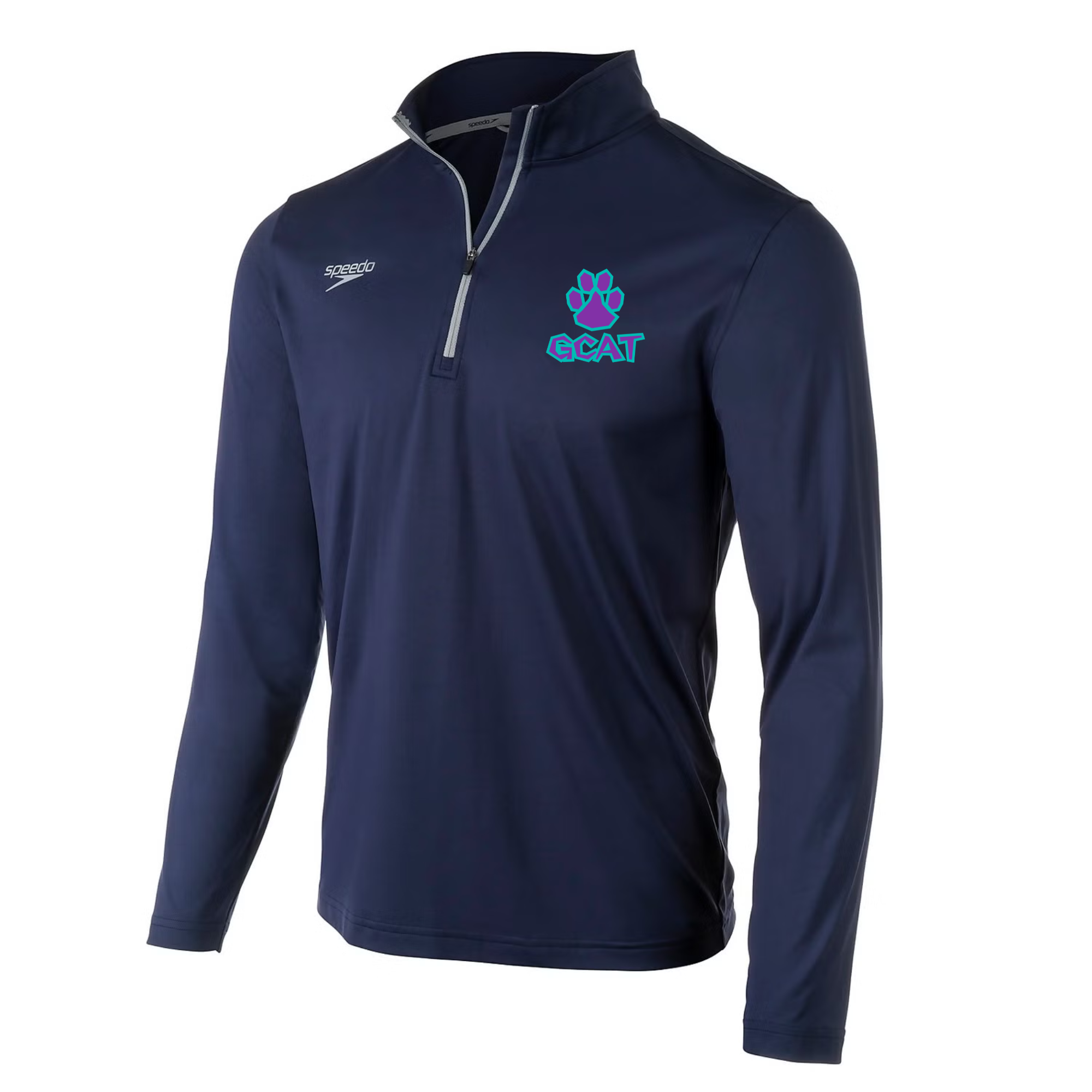 Speedo Jersey 1/4 Zip Long Sleeve T-Shirt (Customized) - GCAT