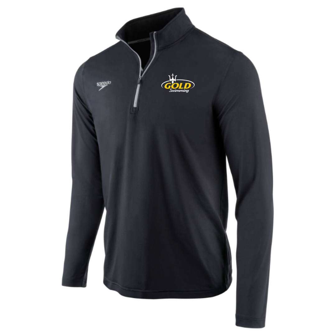 Speedo Jersey 1/4 Zip Long Sleeve T-Shirt (Customized) - Chattahoochee Gold