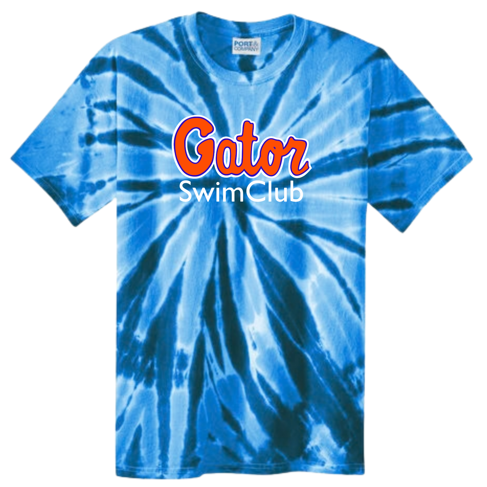 Tie Dye Short Sleeve T-Shirt (Customized) - Gator Swim Club