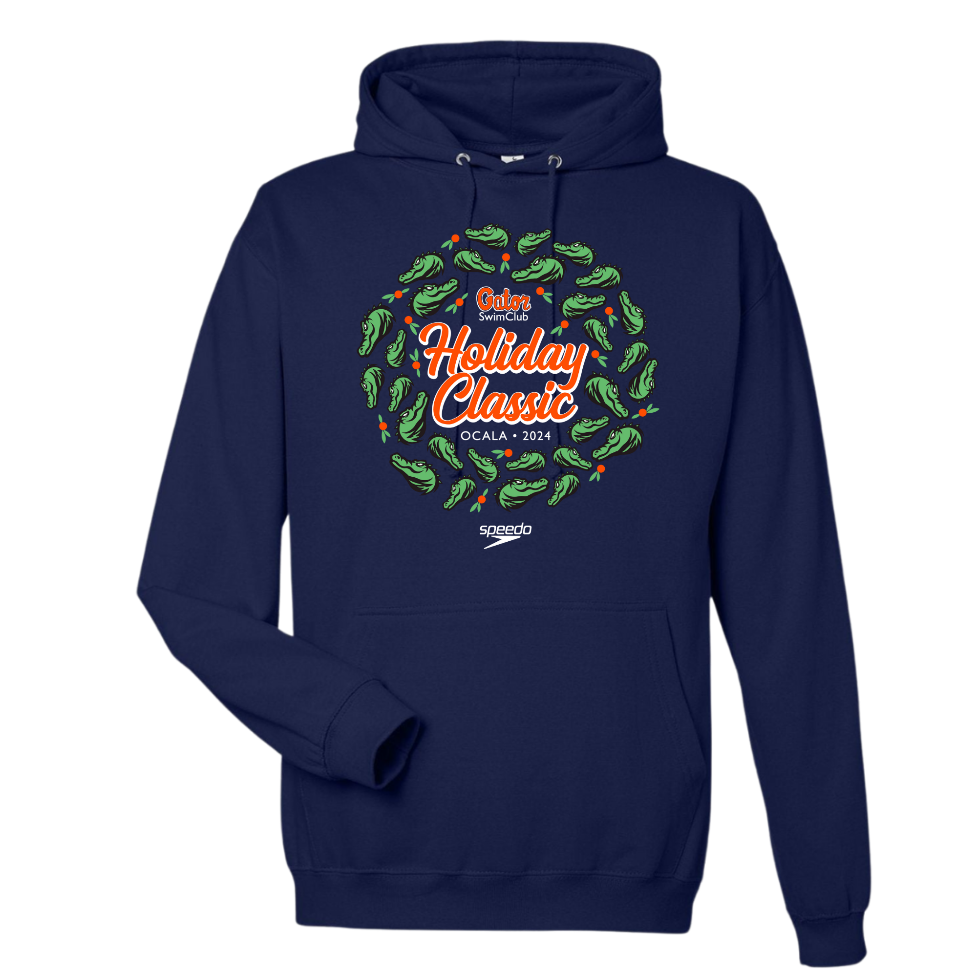 Medium Weight Unisex Hooded Sweatshirt Front Logo (Customized) - 2024 Speedo Holiday Classic