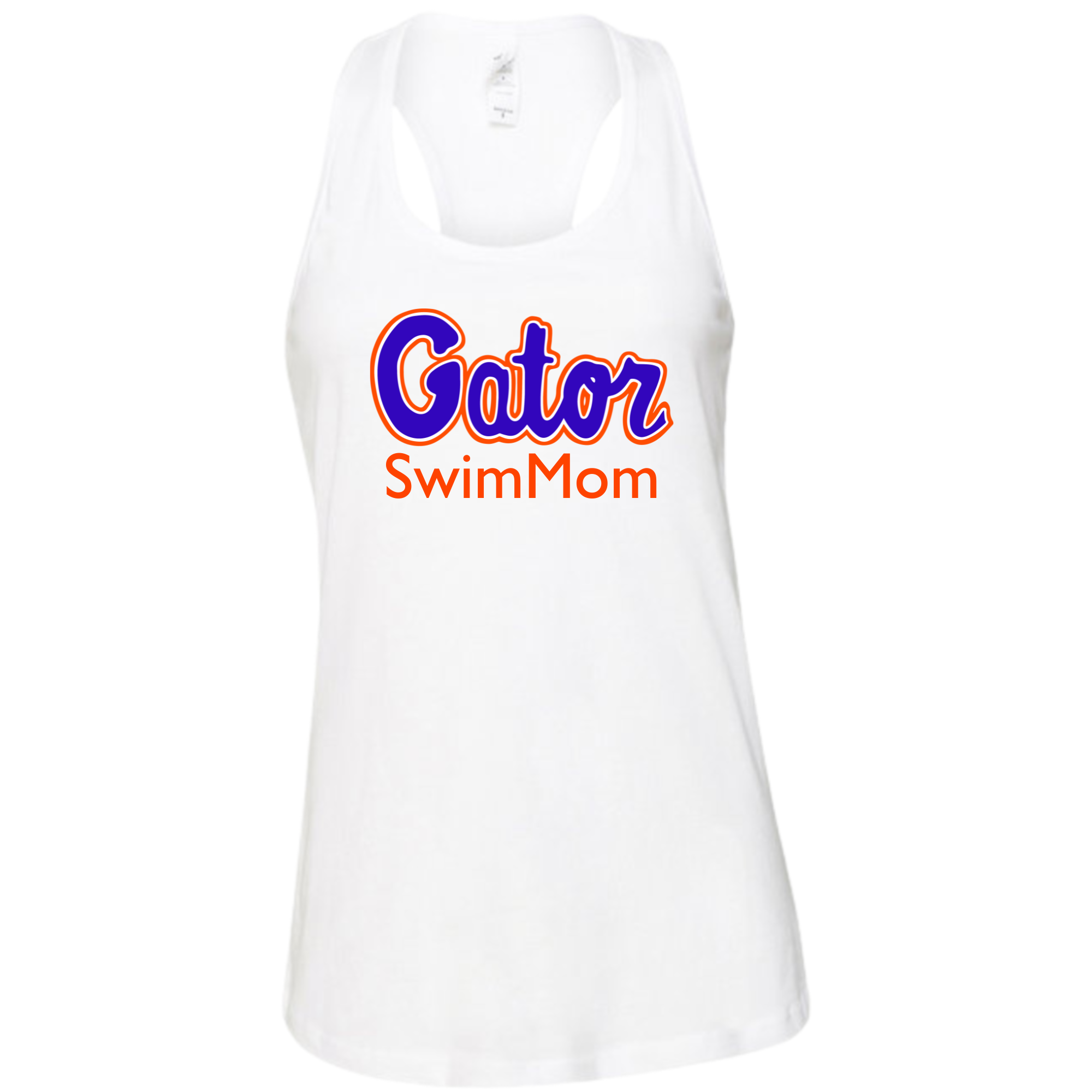 Ladies' Racerback Flowy Tank Swim Mom (Customized) - Gator Swim Club