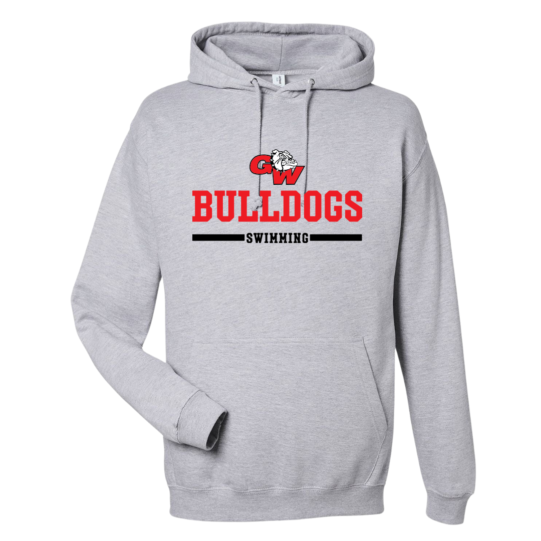 Medium Weight Unisex Hooded Sweatshirt Bulldogs Logo (Customized) - George Walton