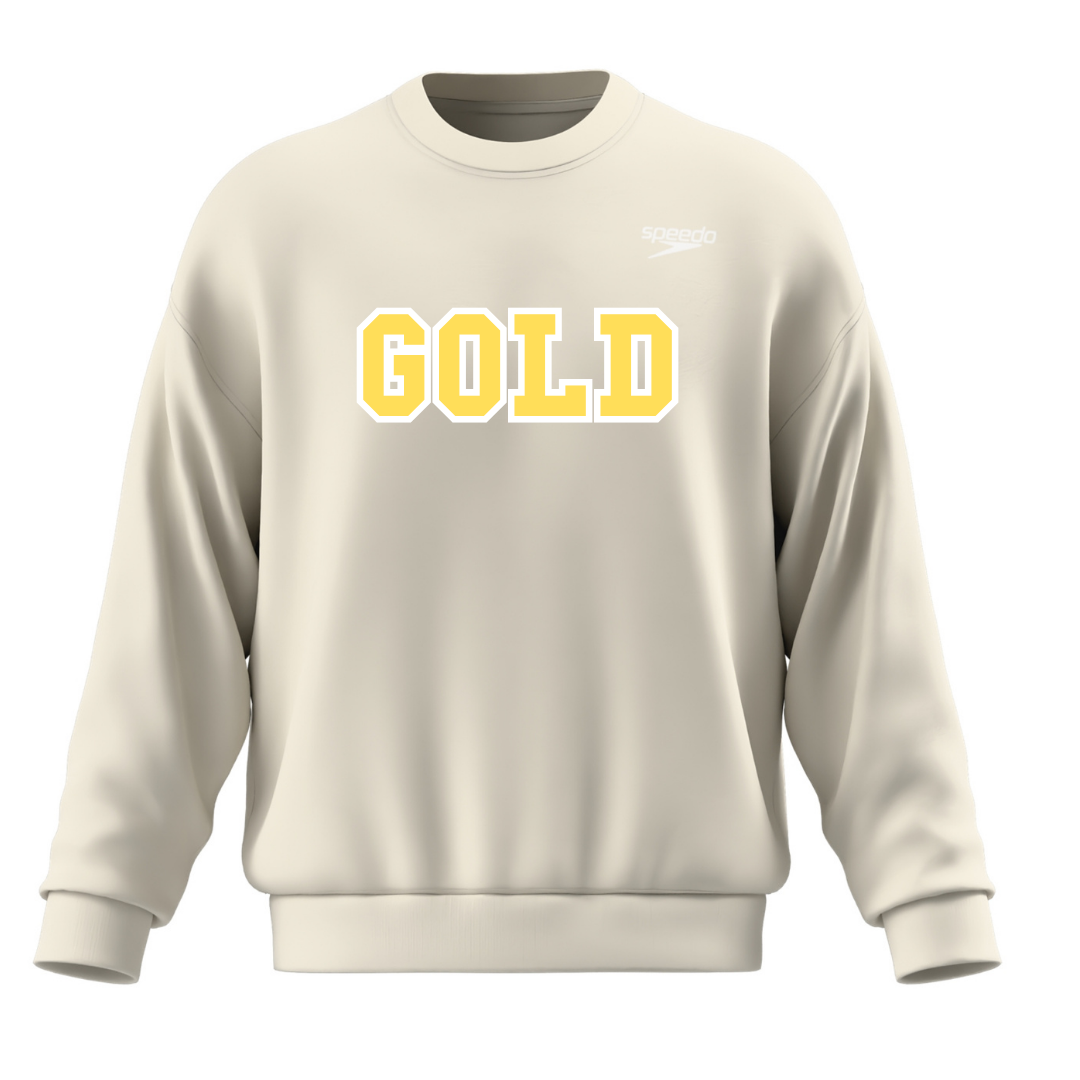 Speedo Unisex Team Crew Applique Logo (Customized) - Chattahoochee Gold