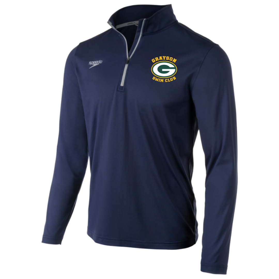 Speedo Jersey 1/4 Zip Long Sleeve T-Shirt (Customized) - Grayson Swim Club