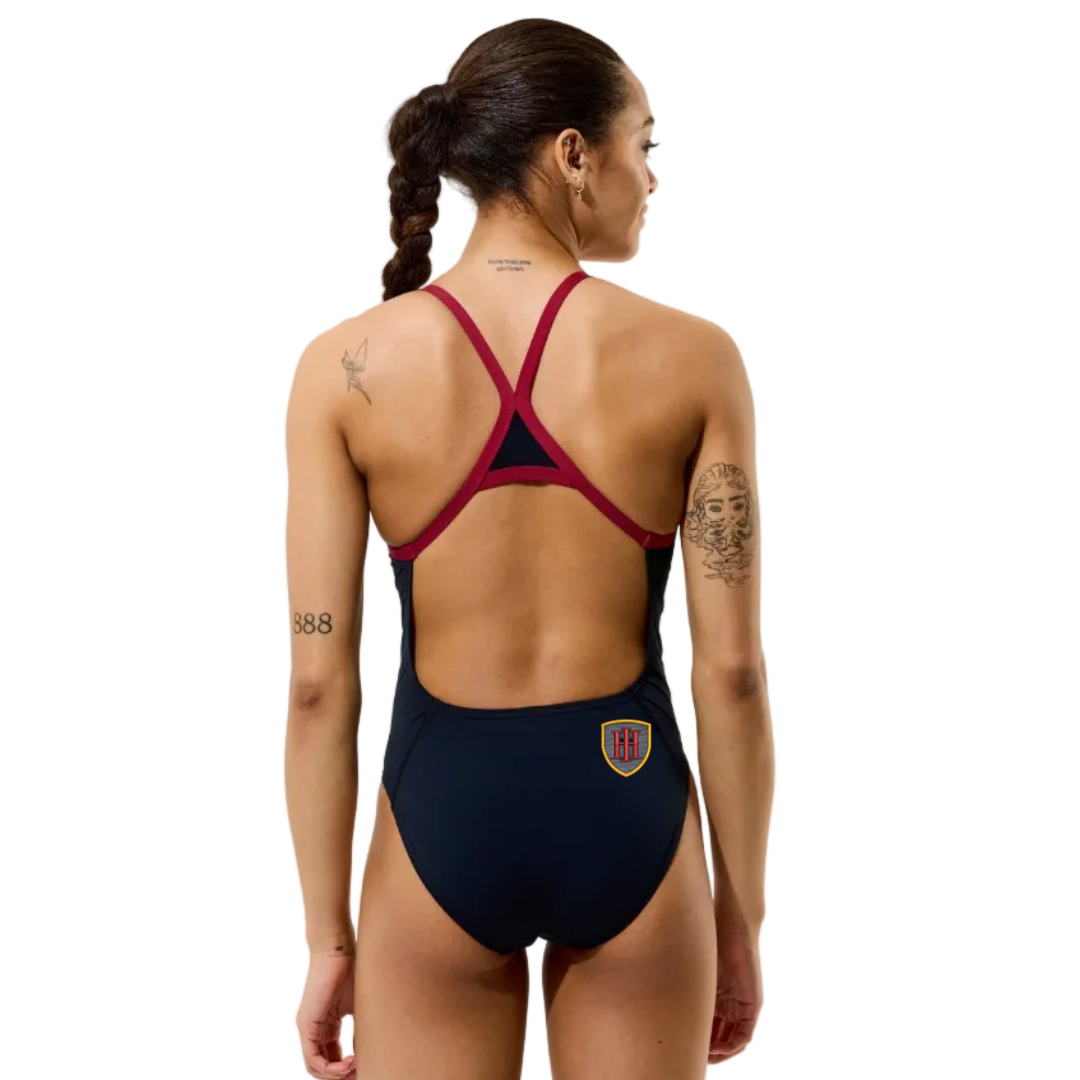 Speedo Endurance+ Max Turnback - Black and Maroon (Embroidered) - Holy Innocents'