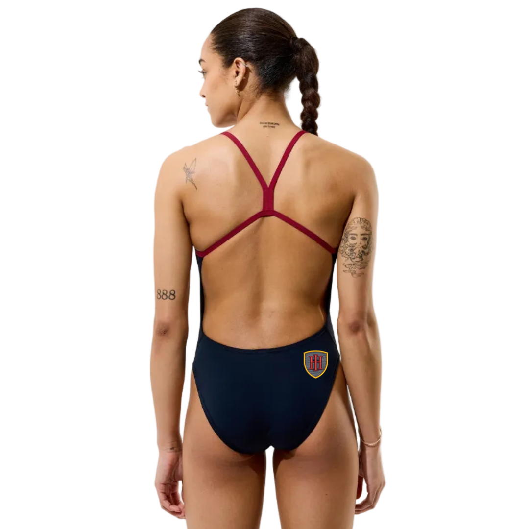 Speedo Endurance+ Max V-Back - Black and Maroon (Embroidered) - Holy Innocents'