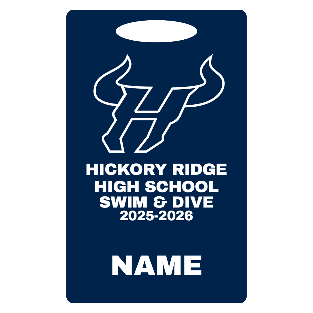 Swim Aluminum Bag Tag (Customized) - Hickory Ridge HS