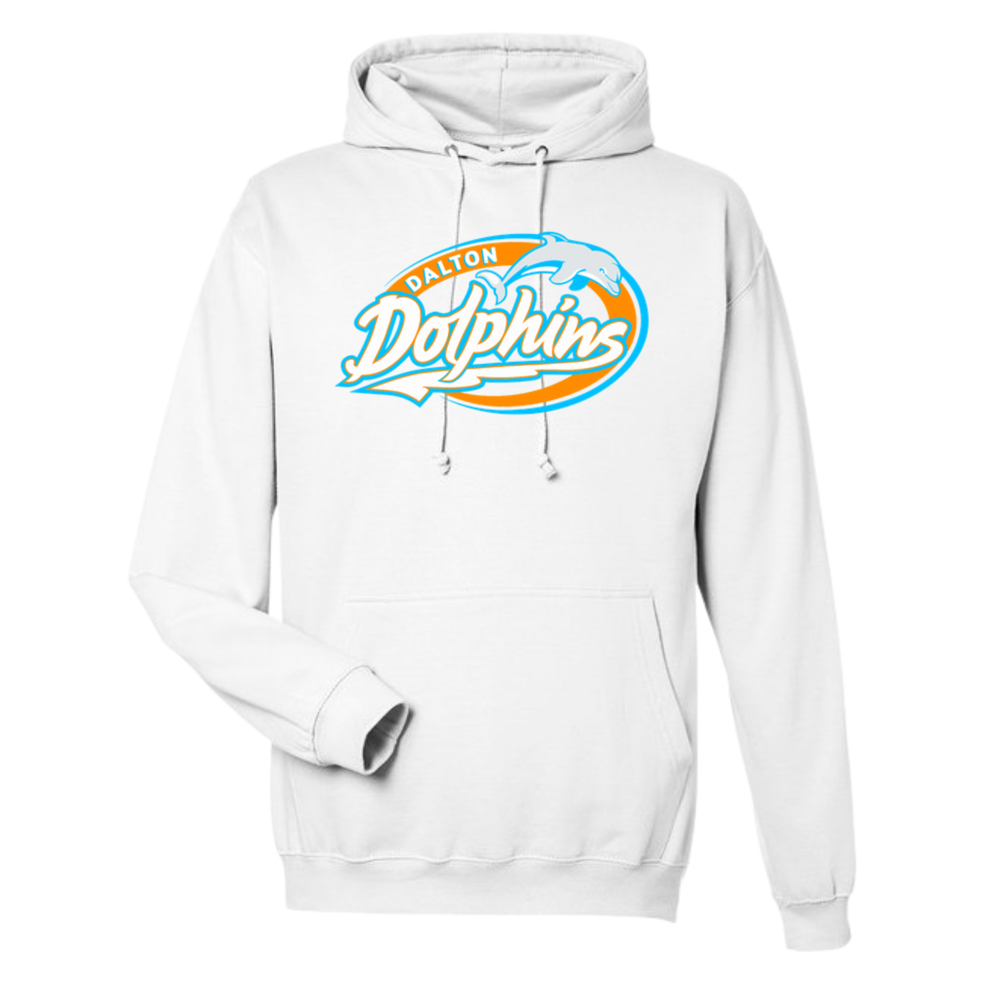 Medium Weight Unisex Hooded Sweatshirt (Customized) - Dalton Dolphins