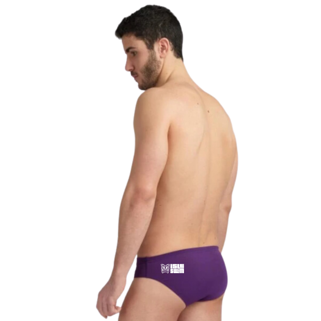 Arena Solid Brief (Embroidered) - Isle Swim