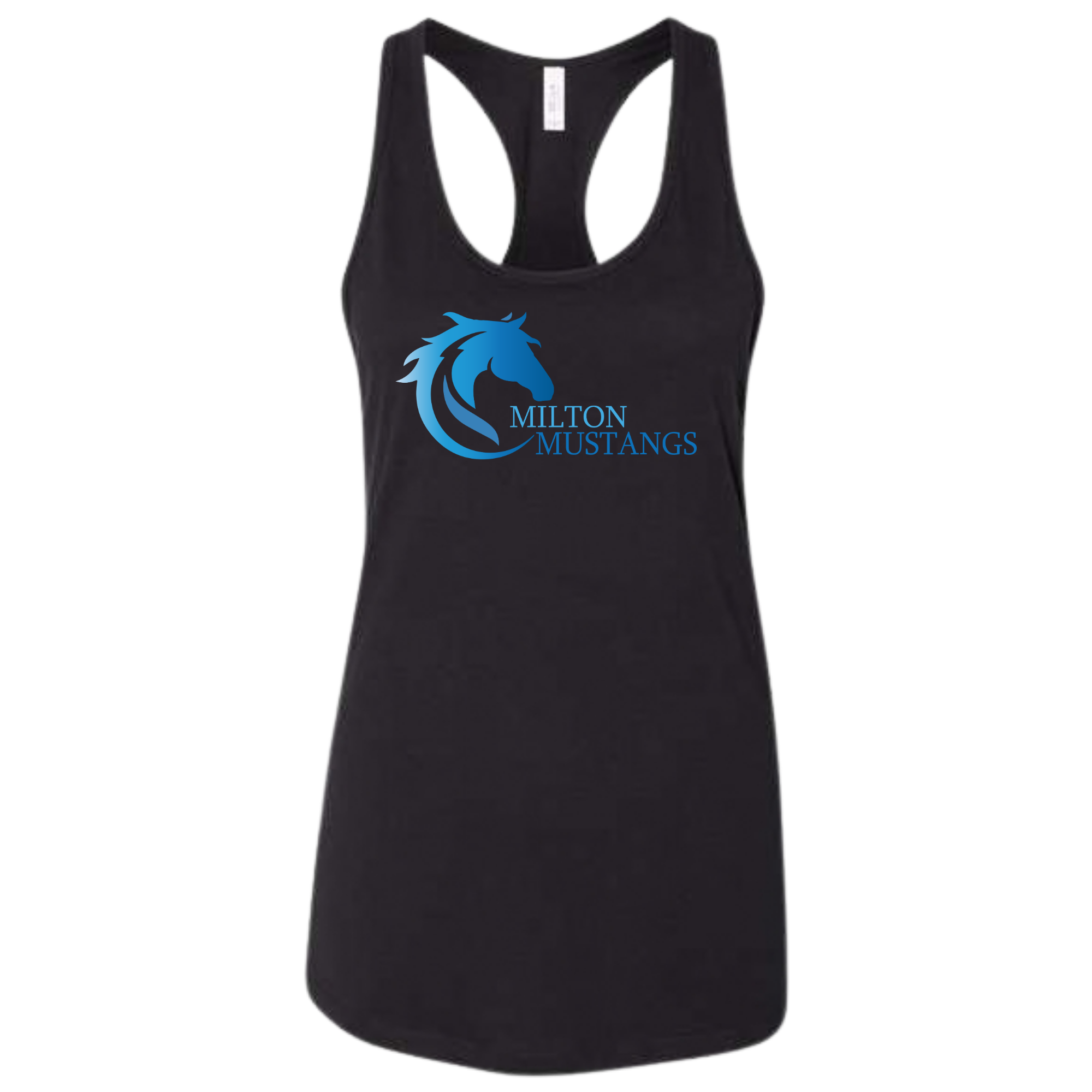 Ladies' Racerback Tank (Customized) - Milton Mustangs