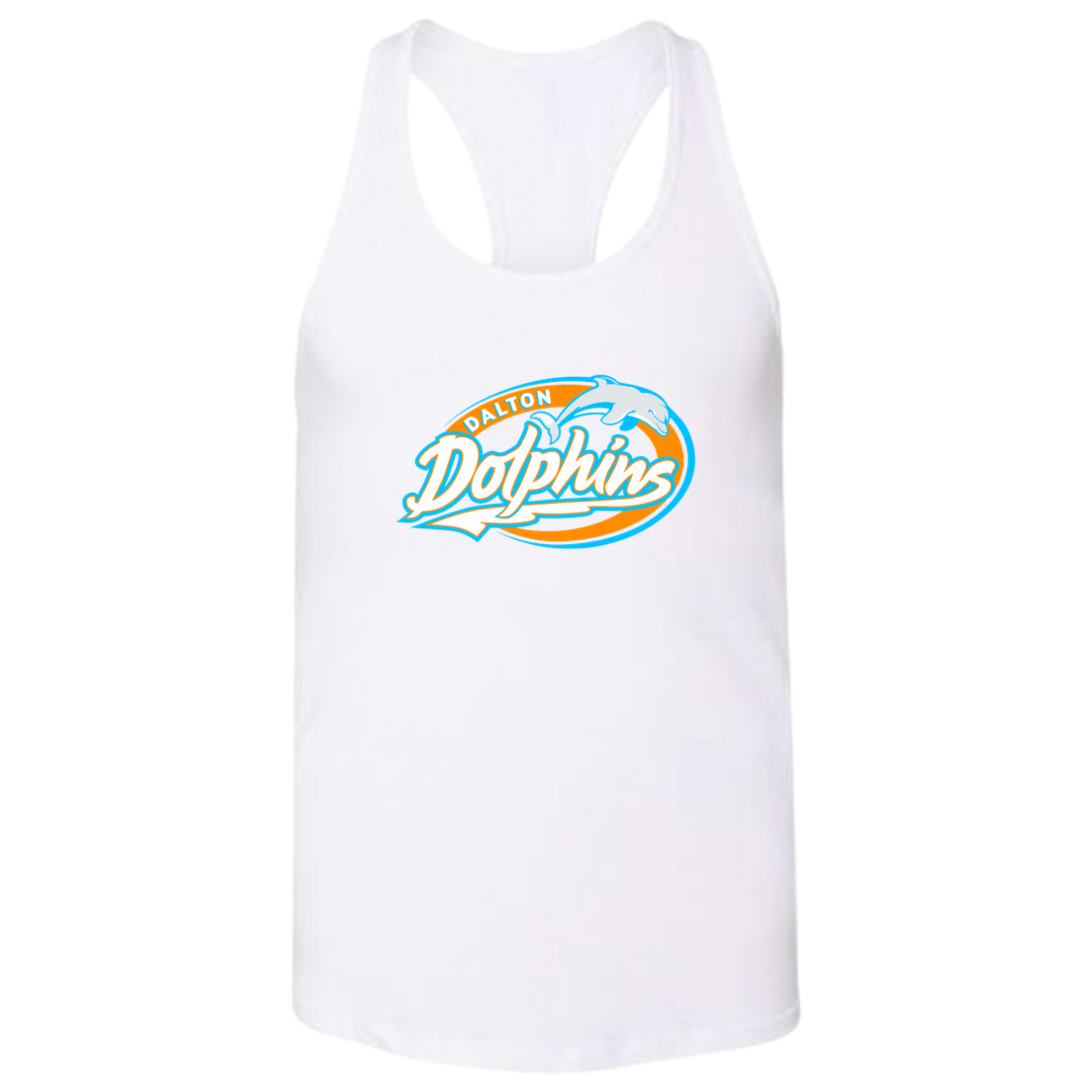 Ladies' Racerback Tank (Customized) - Dalton Dolphins
