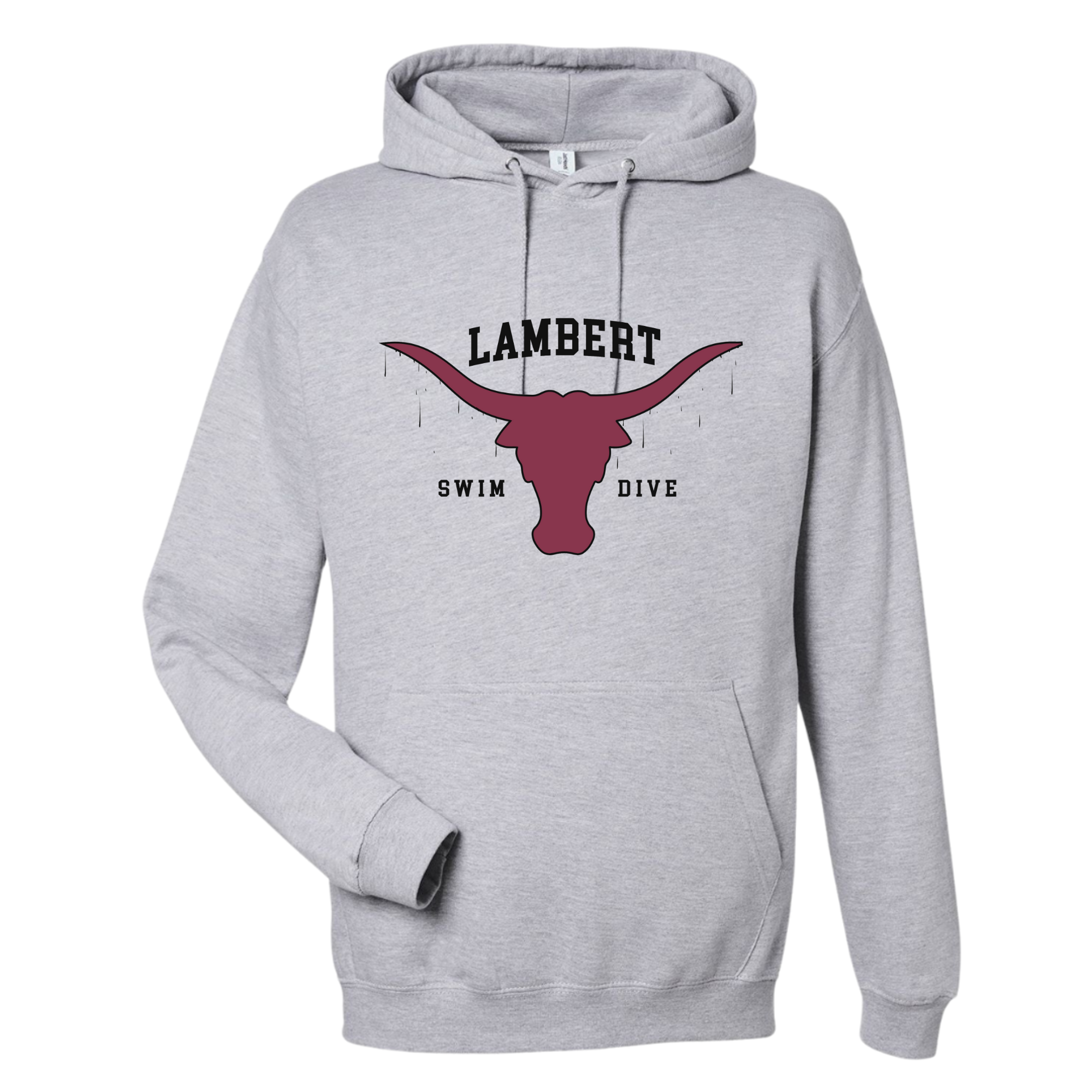 Medium Weight Unisex Hooded Sweatshirt Horns Logo (Customized) - Lambert