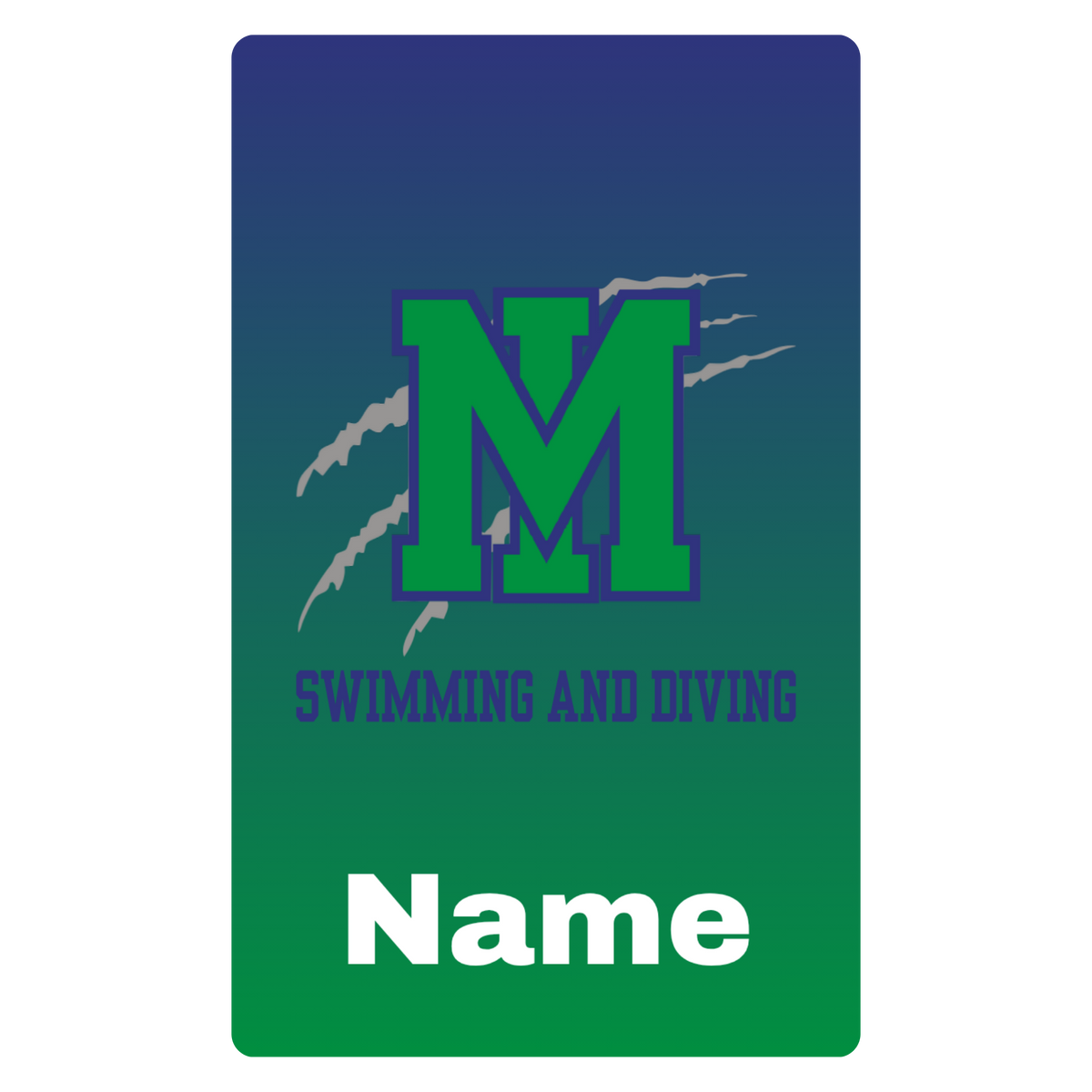 Aluminum Bag Tag (Customized) - Mountain Island Charter High School