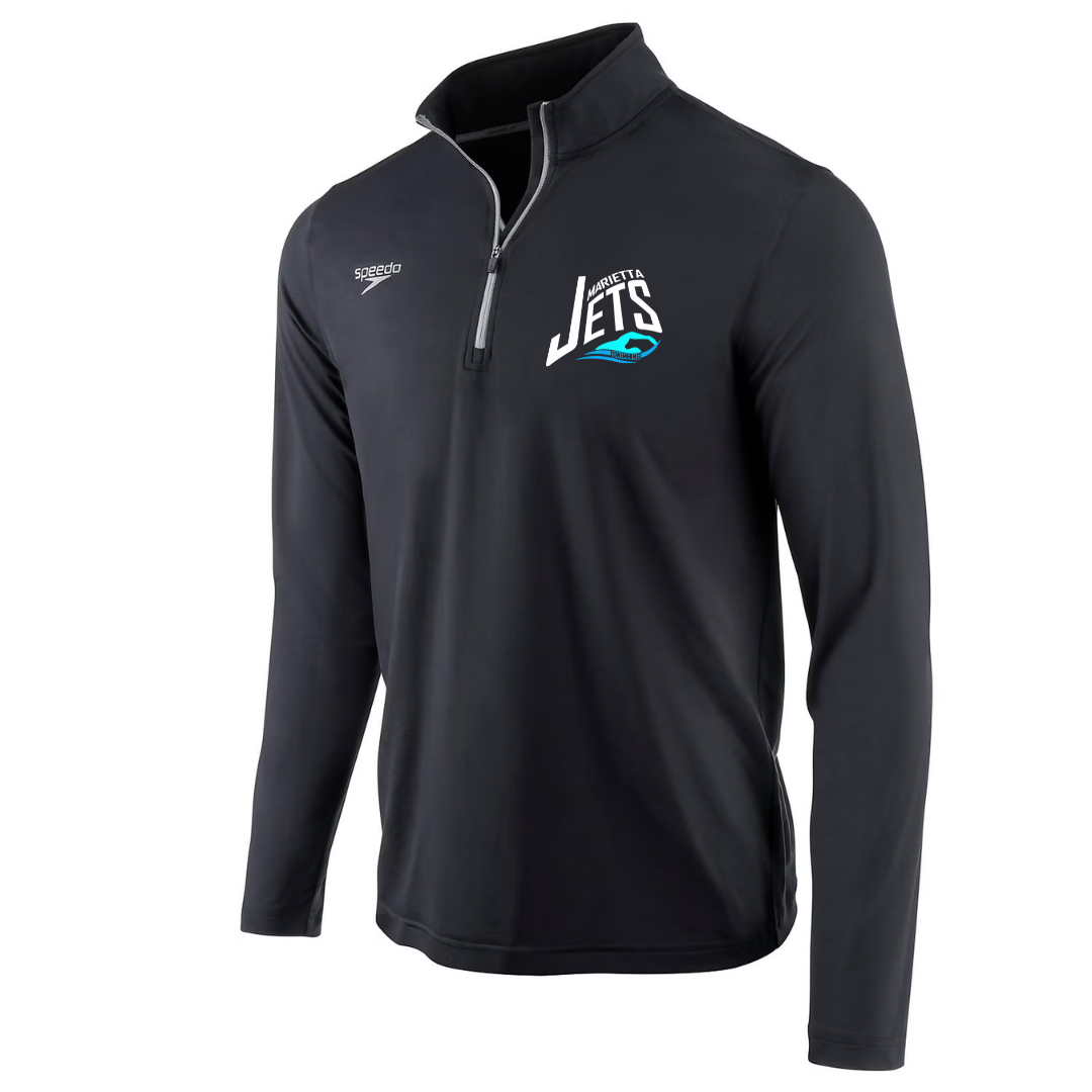 Speedo Jersey 1/4 Zip Long Sleeve T-Shirt (Customized) - Marietta Jets