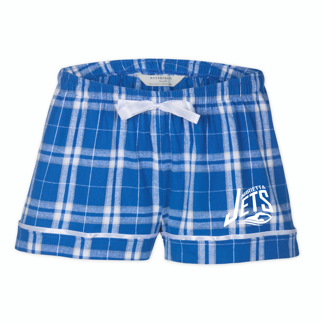 Boxercraft Women's Flannel Short (Heat Pressed) - Marietta Jets