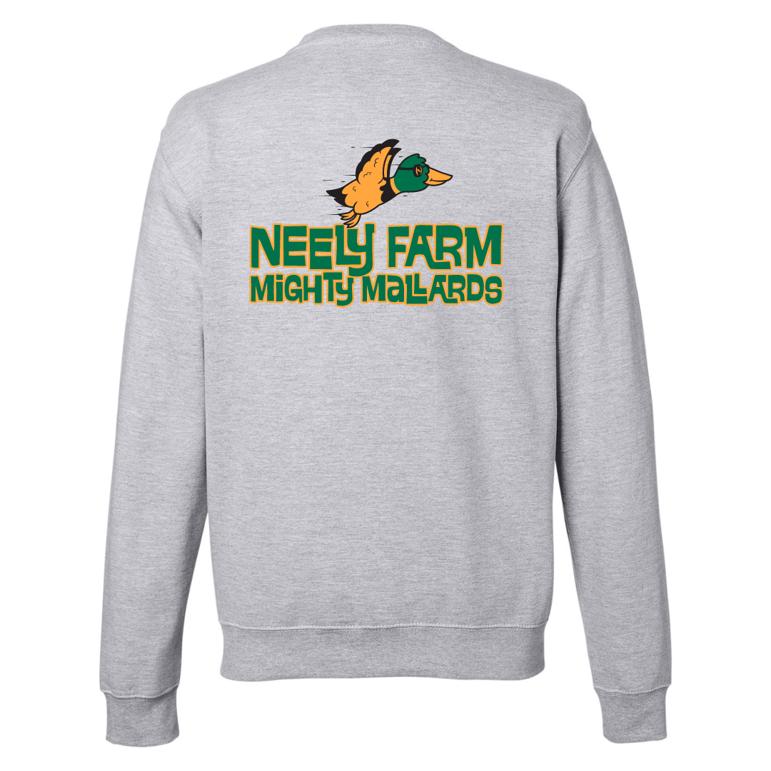 Medium Weight Unisex Crew Neck Sweatshirt Mighty Mallards Logo (Customized) - Neely Farm