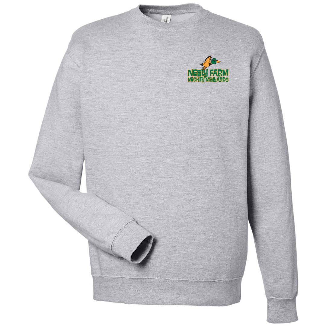 Medium Weight Unisex Crew Neck Sweatshirt Mighty Mallards Logo (Customized) - Neely Farm