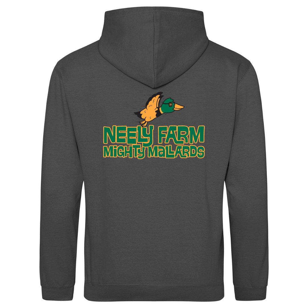 Medium Weight Unisex Hooded Sweatshirt Mighty Mallards Logo (Customized) - Neely Farm