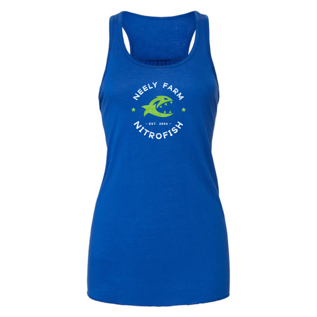 Ladies Racerback Flowy Tank (Customoized) - Neely Farm Nitro Fish