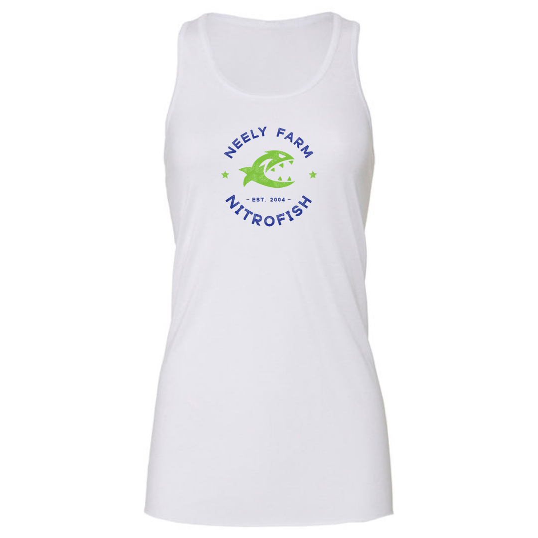 Ladies Racerback Flowy Tank (Customoized) - Neely Farm Nitro Fish