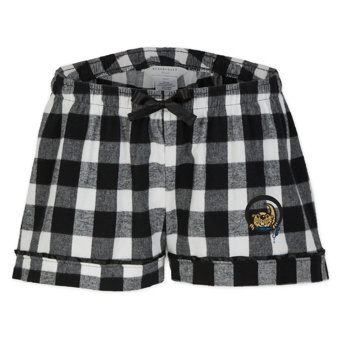 Boxercraft Women's Flannel Short (Customized) - Orange Shoals