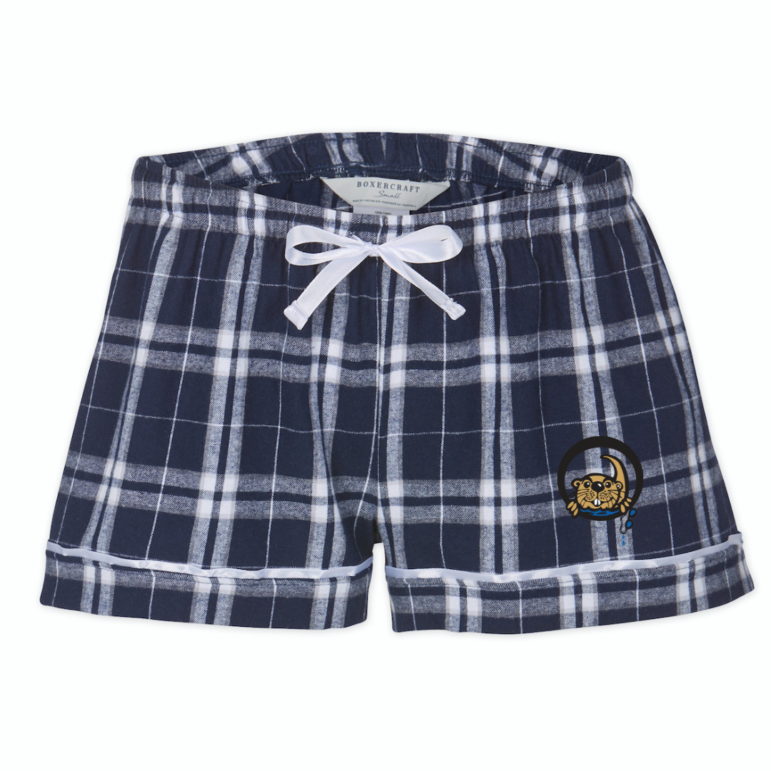 Boxercraft Women's Flannel Short (Customized) - Orange Shoals