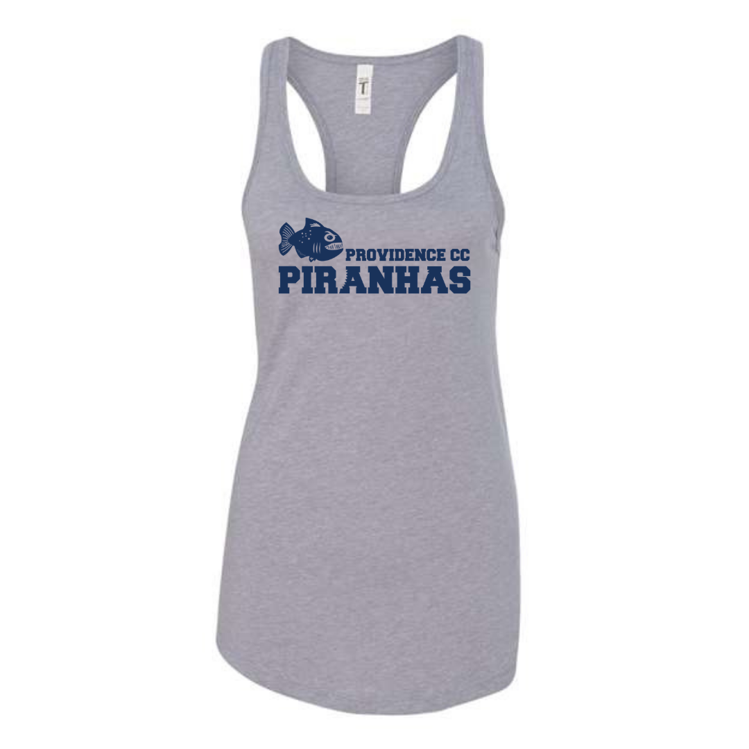 Ladies' Racerback Tank - Piranhas Logo (Heat Press) - Providence CC