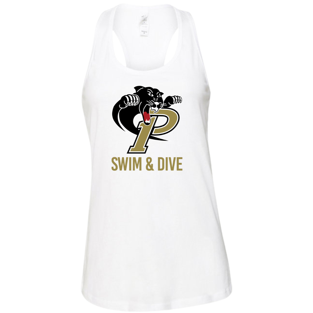 Panthers Ladies Racerback Flowy Tank (Customoized) - Providence HS