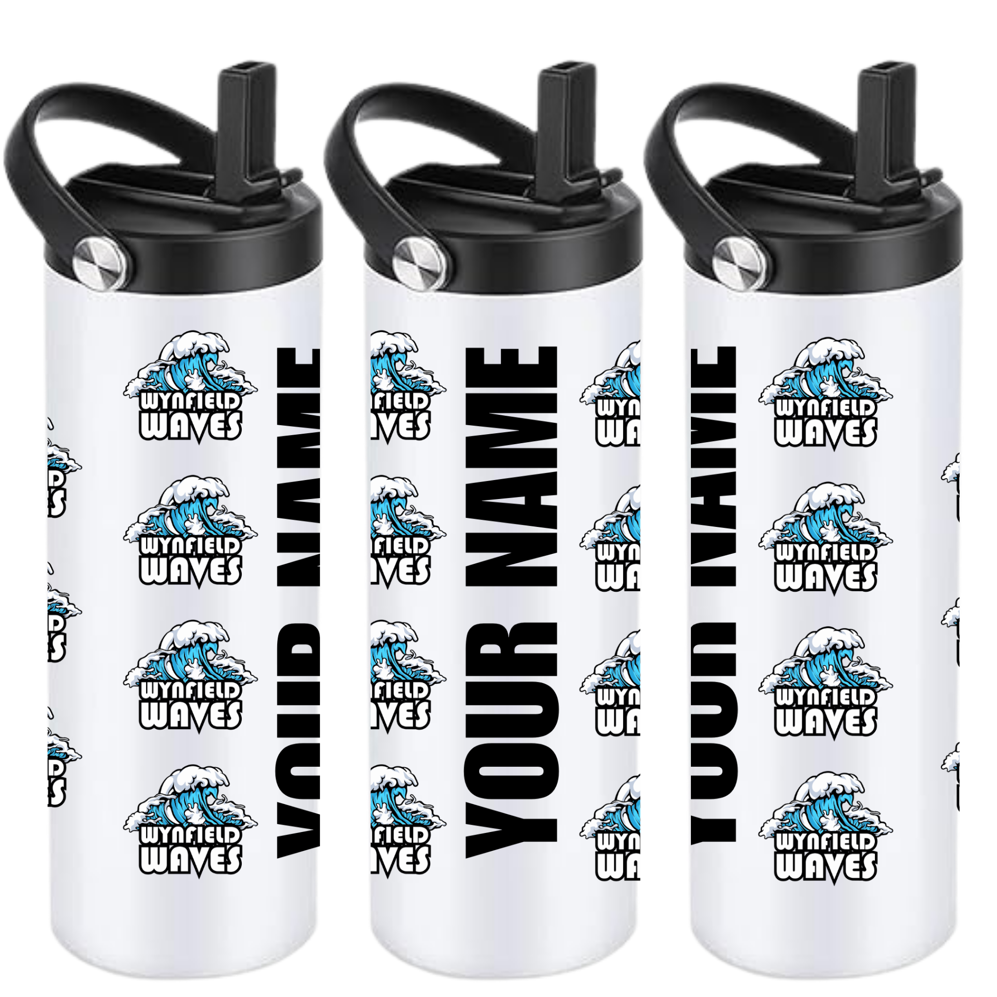 Personalized Insulated Sports Bottle 20oz (Customized) - Wynfield Waves