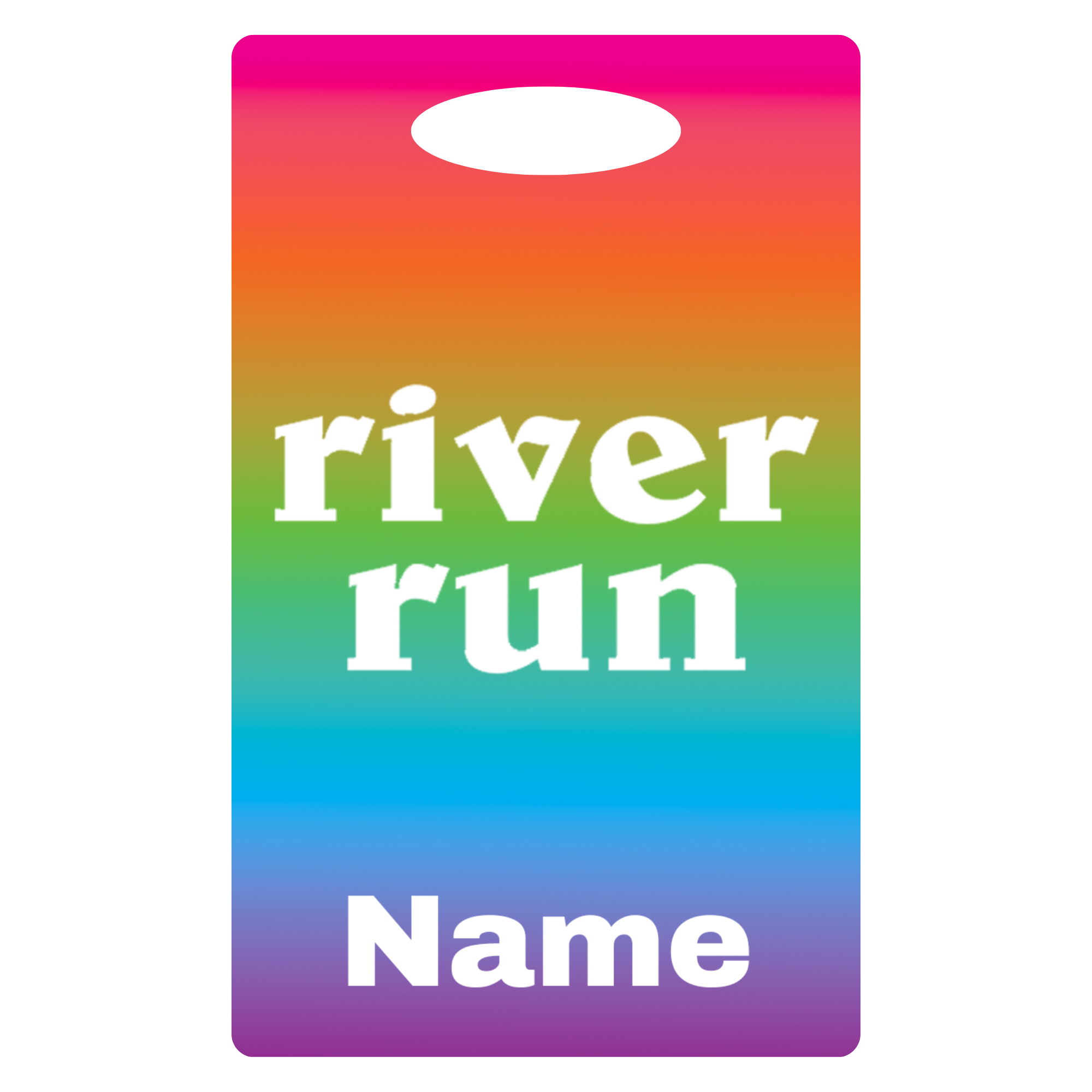Aluminum Bag Tag (Customized) - River Run