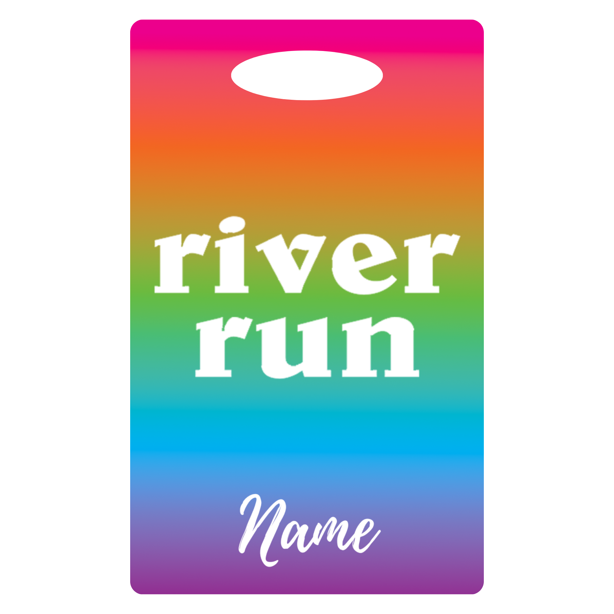 Aluminum Bag Tag (Customized) - River Run