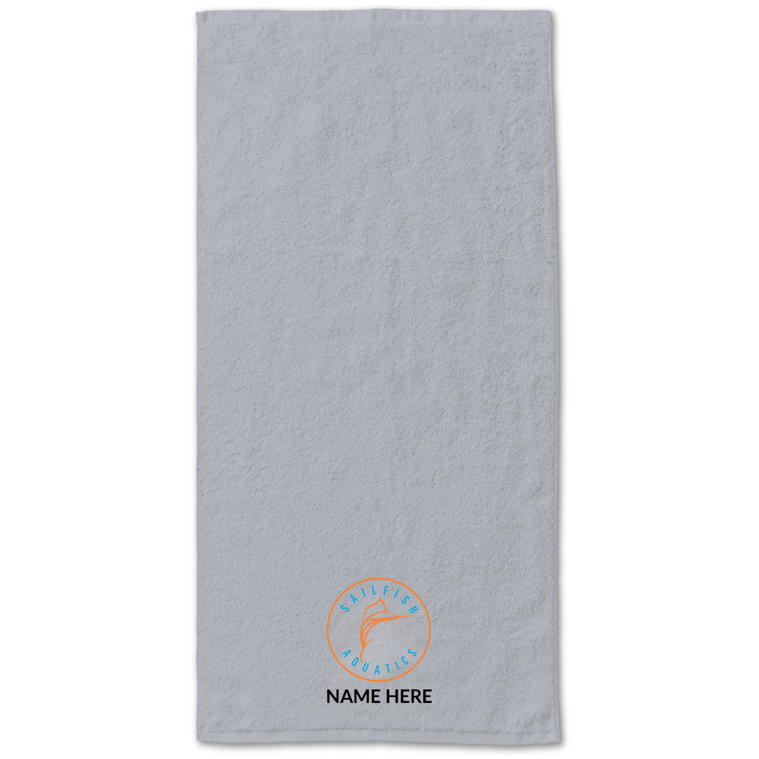 34" x 70" Velour Towel (Customized) - Sailfish