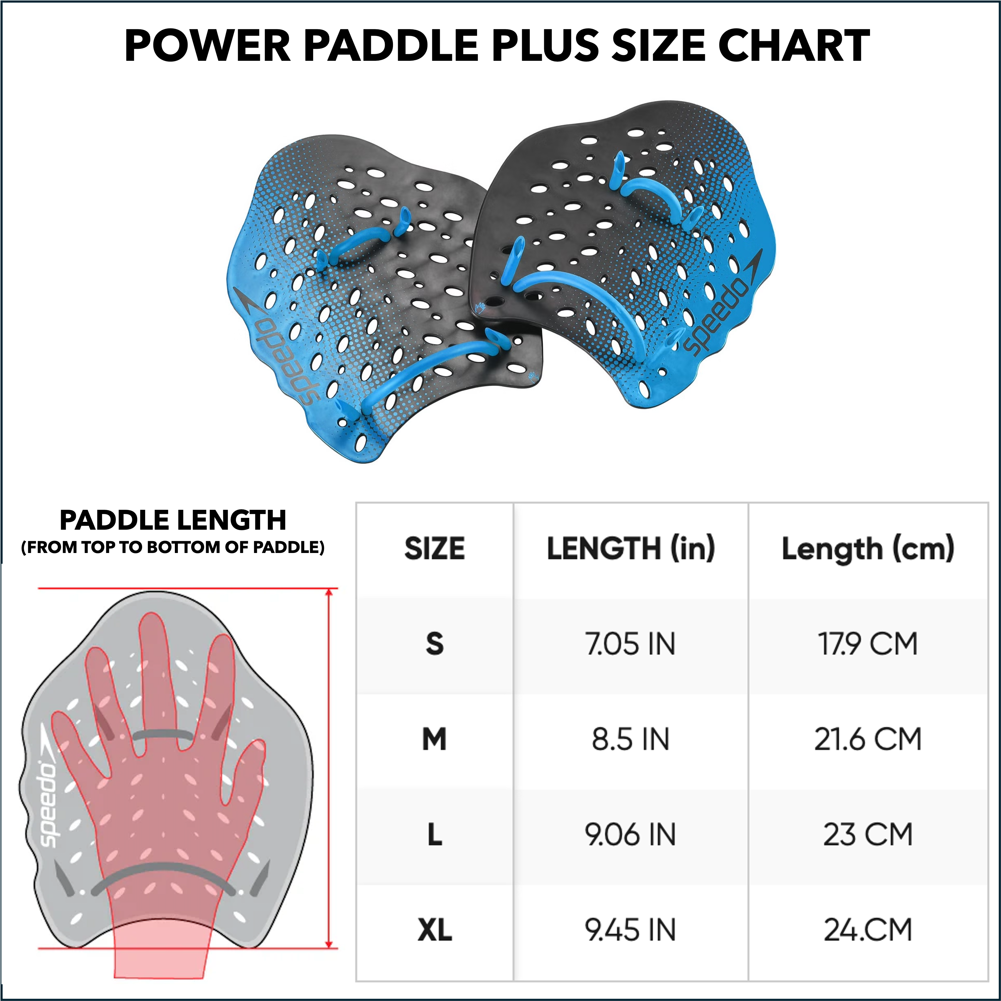 Speedo Power Plus Paddles - Chattahoochee Gold
