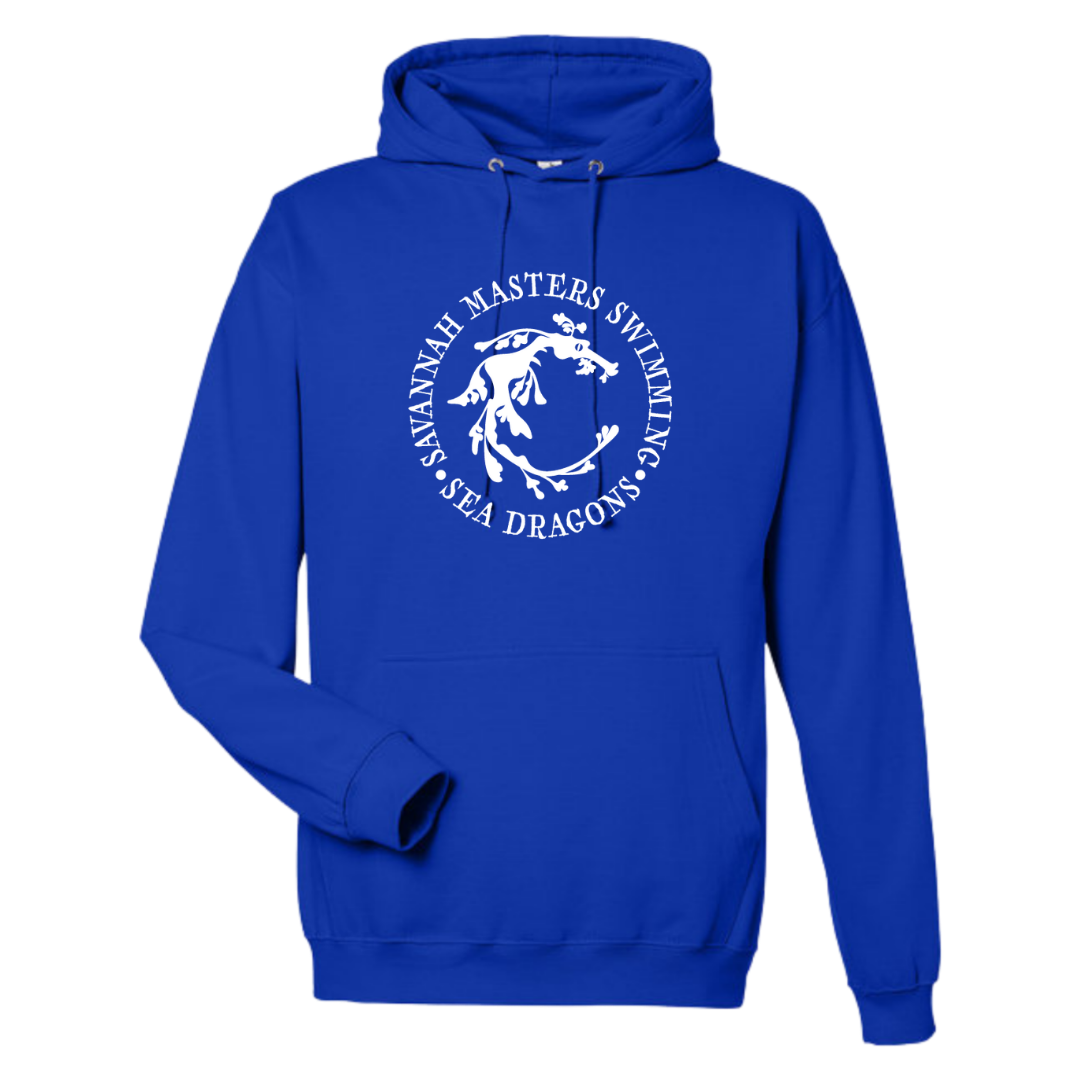 Royal Medium Weight Unisex Hooded Sweatshirt with White Logo (Customized) - Savannah Masters