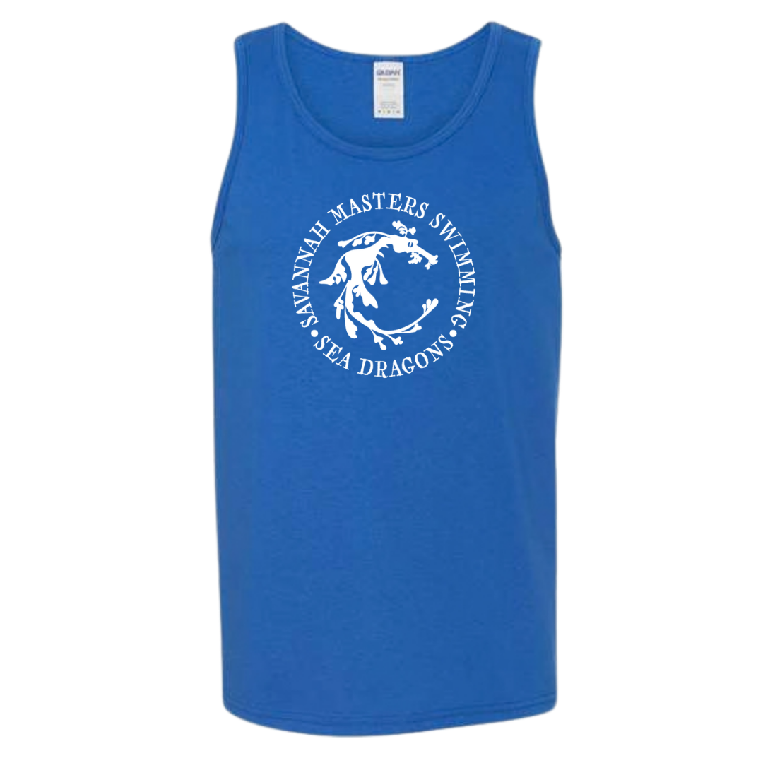 Royal Unisex Tank with White Logo (Customized) - Savannah Masters