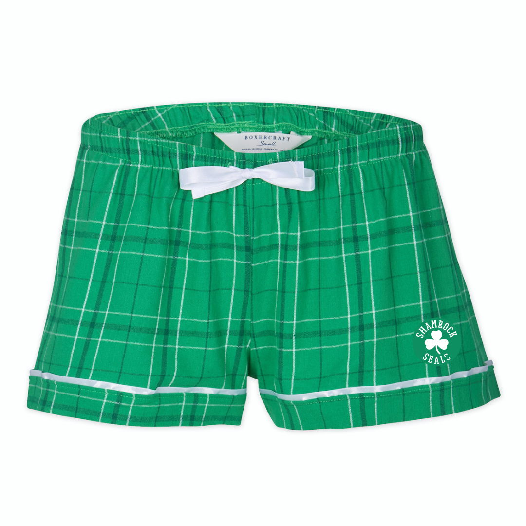 Boxercraft Women's Flannel Short - (Customized) - Shamrock