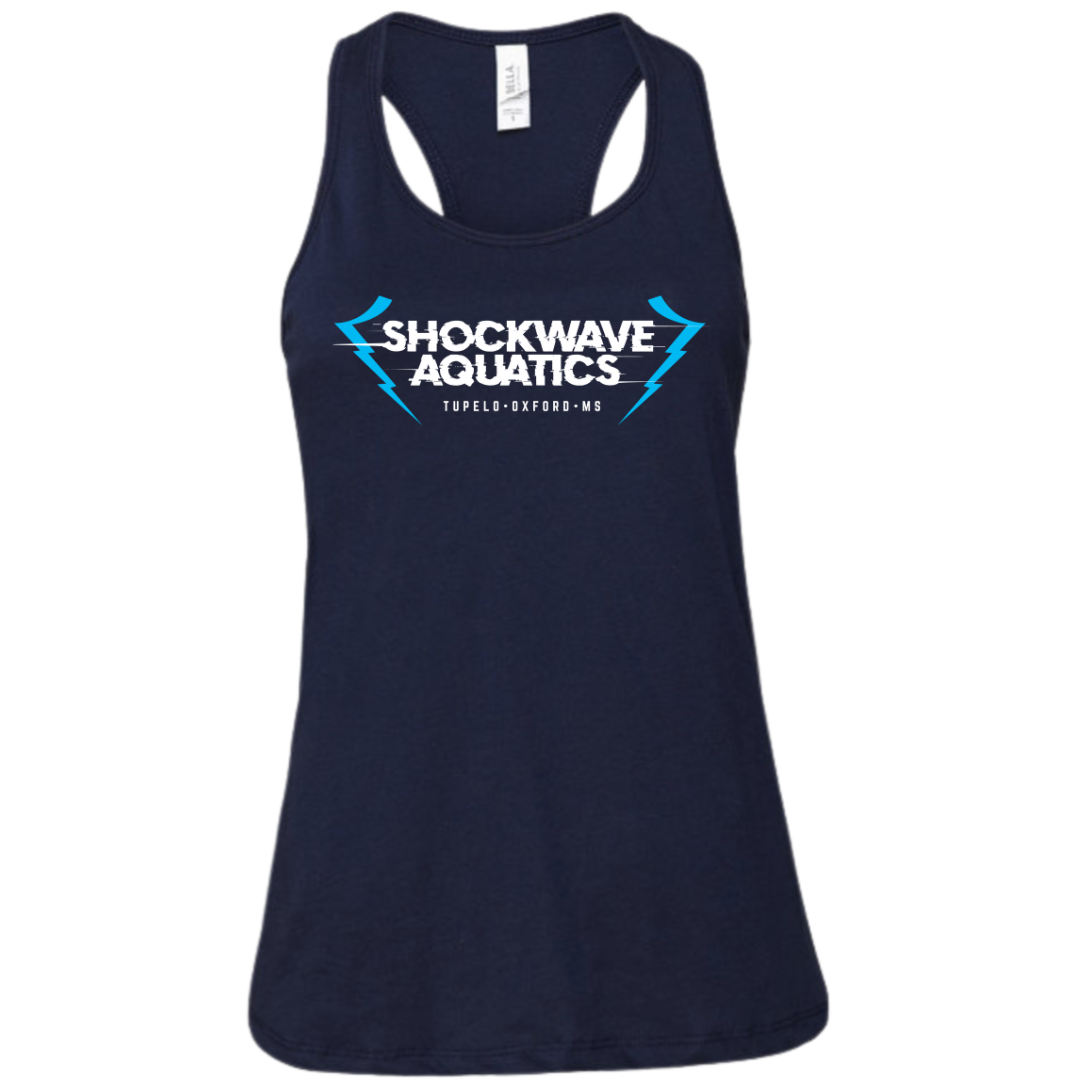 Ladies' Racerback Flowy Tank Text Logo (Customized) - Shockwave