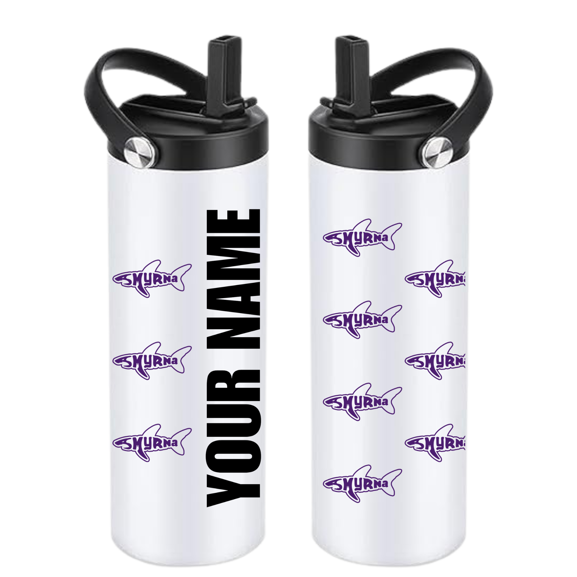 Personalized Insulated Sports Bottle 20oz (Customized) - Smyrna Sharks