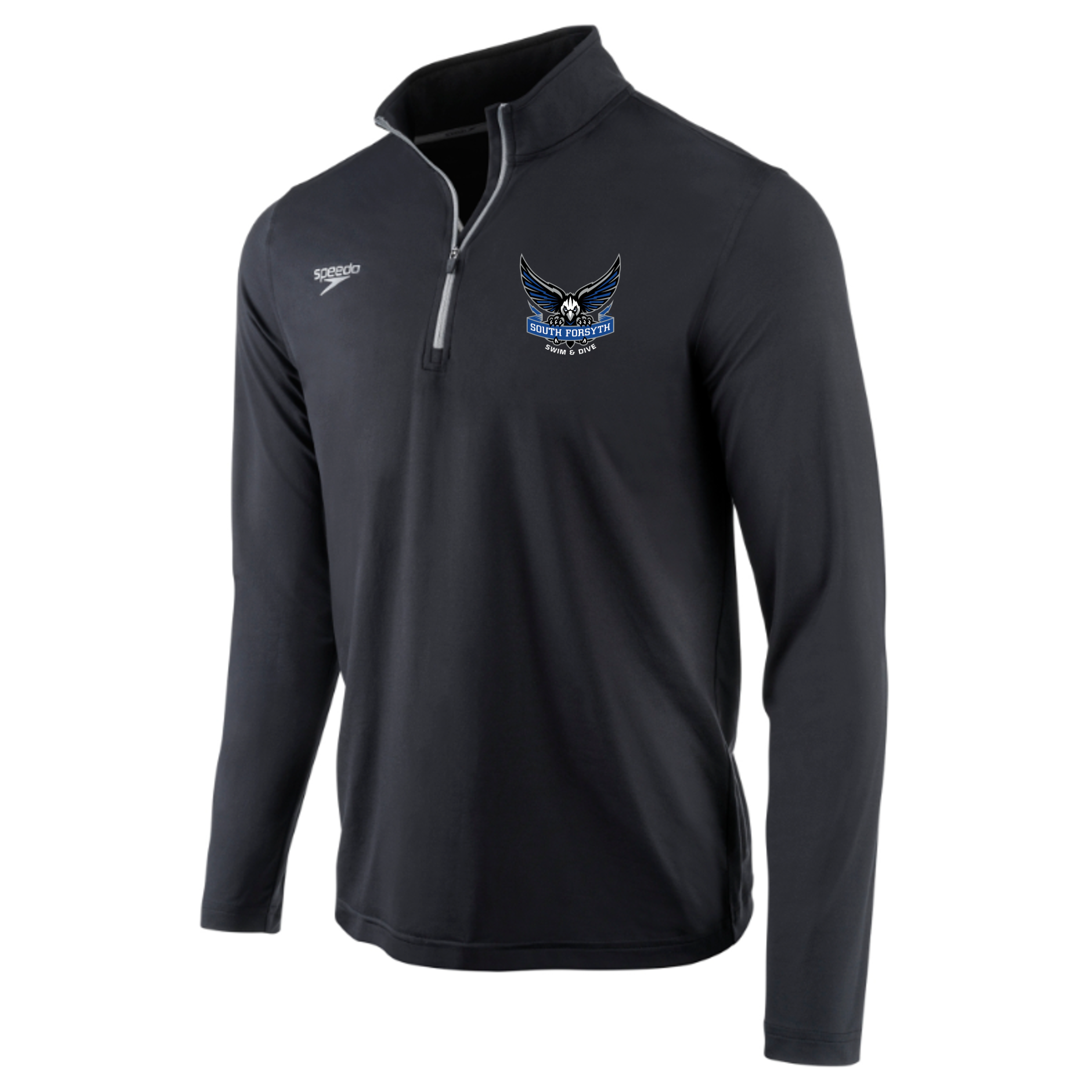 Speedo Jersey 1/4 Zip Long Sleeve T-Shirt (Heat Pressed) - South Forsyth