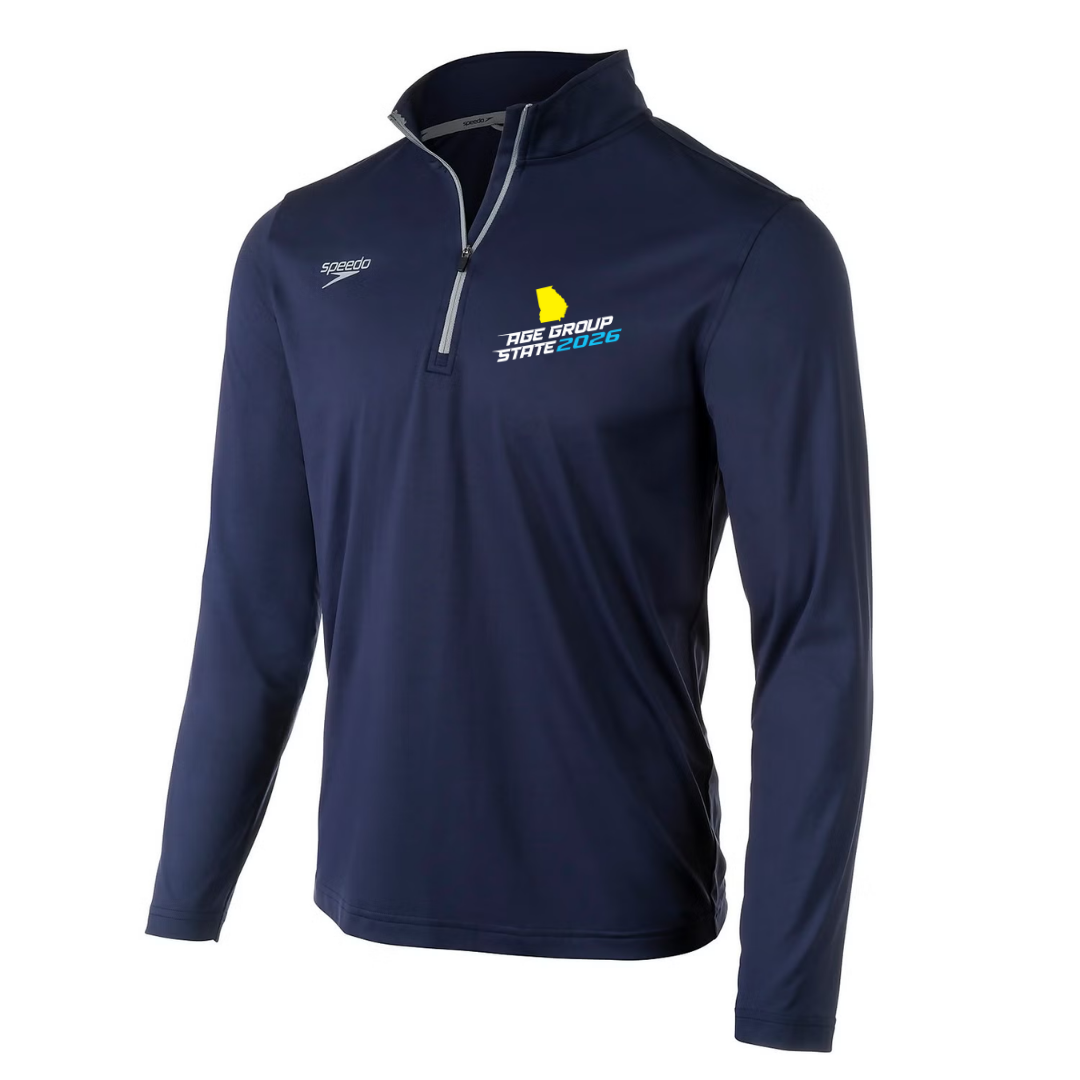 Speedo Jersey 1/4 Zip Long Sleeve T-Shirt (Heat Press) - 2026 GA Age Group Championship