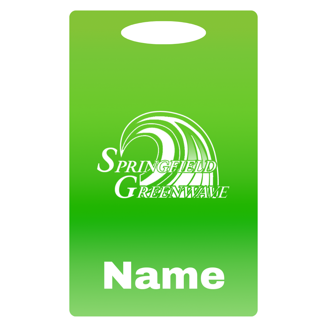 Aluminum Bag Tag (Customized) - Springfield Greenwave