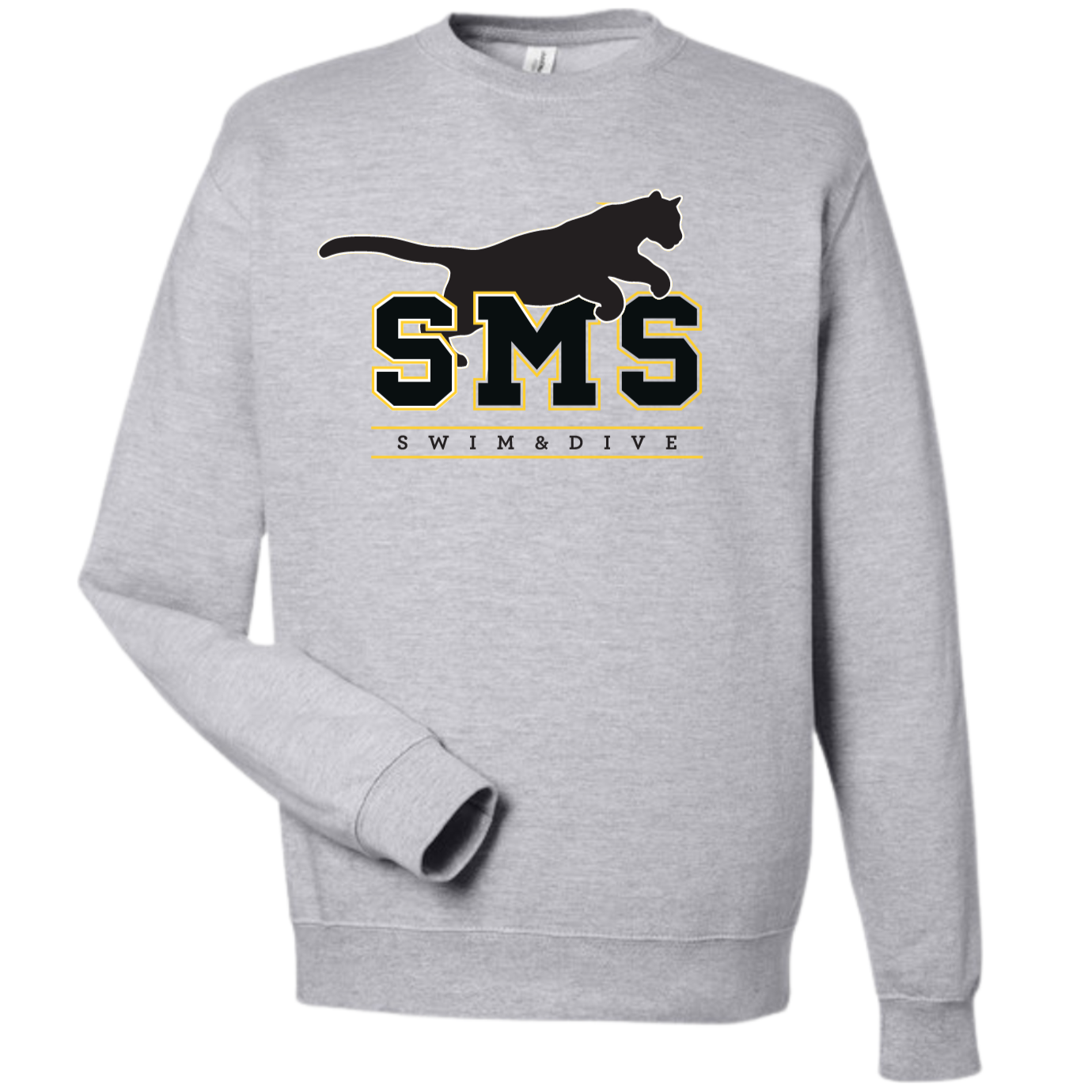 Medium Weight Unisex Crew Neck Sweatshirt Cougar Logo (Customized) - Sutton Middle