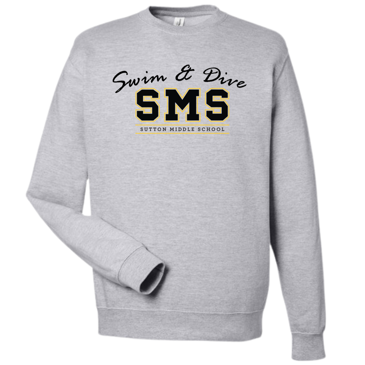 Medium Weight Unisex Crew Neck Sweatshirt Text Logo (Customized) - Sutton Middle