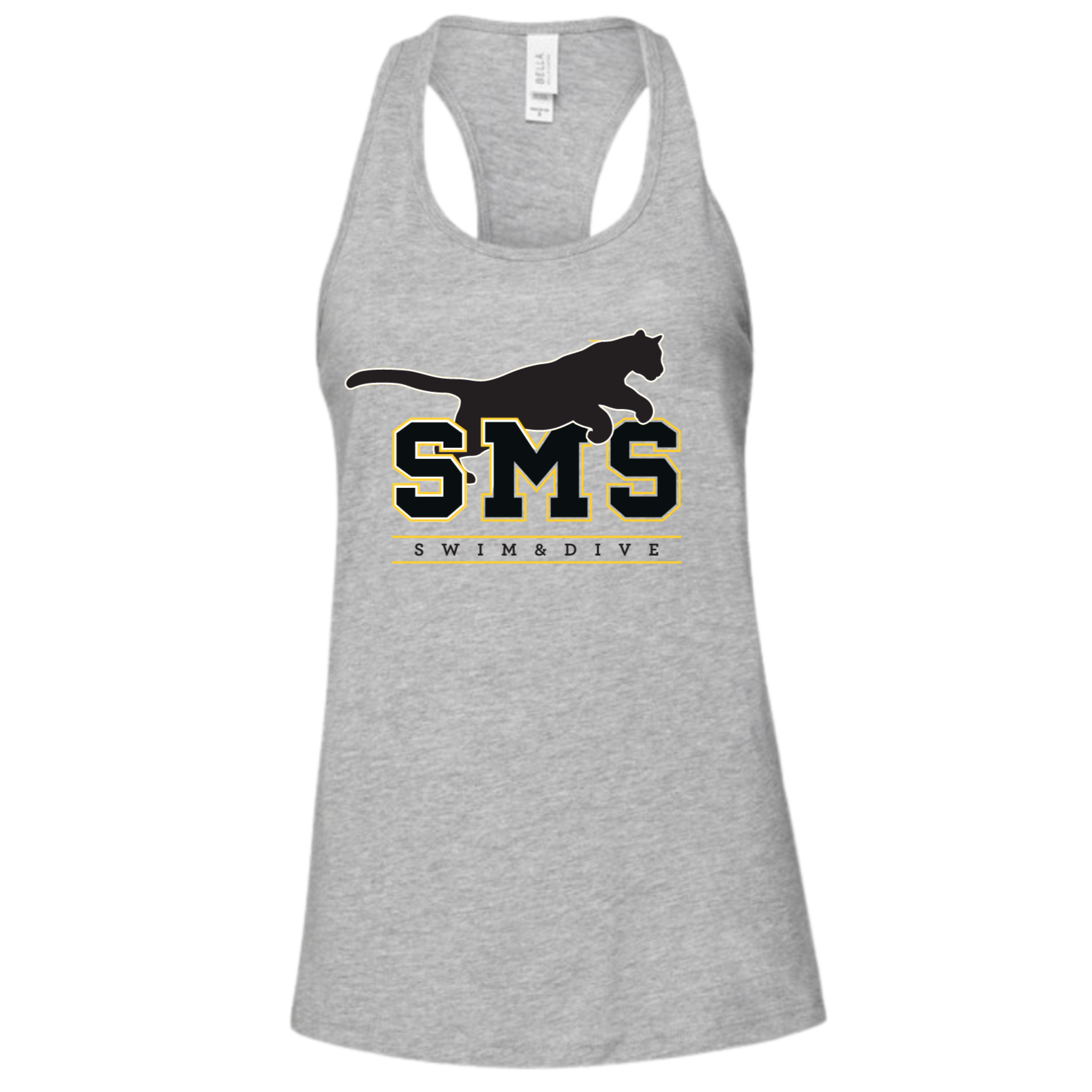 Ladies' Racerback Flowy Tank Cougar Logo (Customized) - Sutton Middle