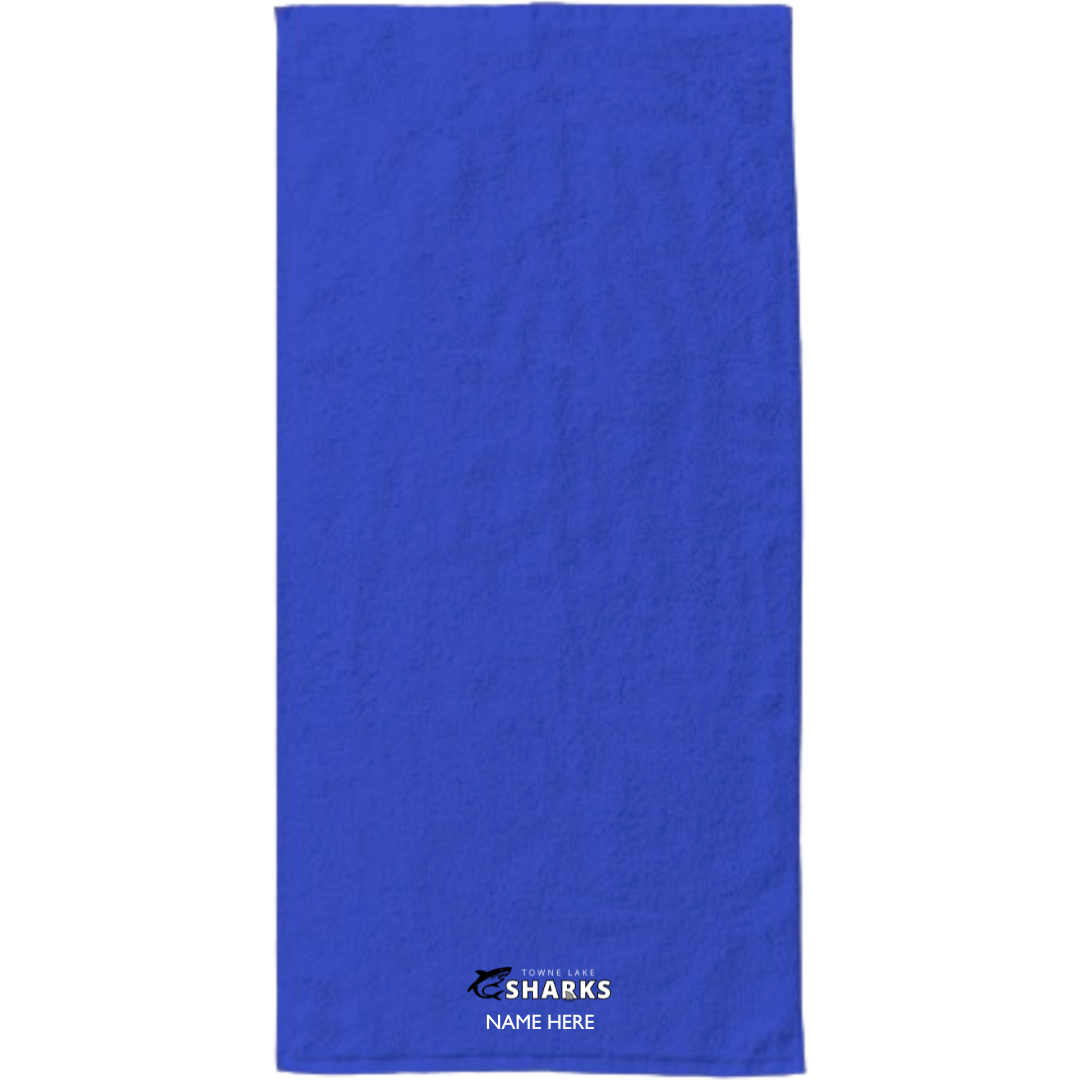 34" x 70" Velour Towel (Customized) - Towne Lake Sharks