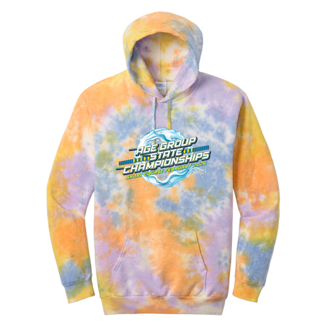 Tie Dye Unisex Hooded Sweatshirt (Customized) - 2026 GA Age Group Championship